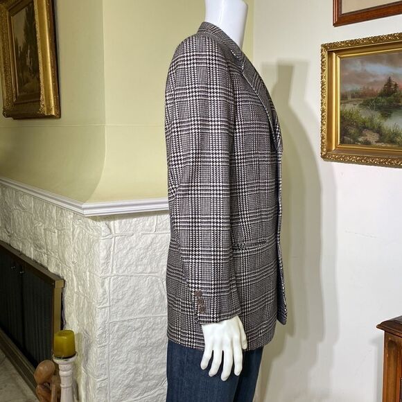 Nino Cerrutti 1881 Cashmere Houndstooth Blazer Made in Italy - Picture 3 of 13